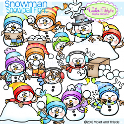 Cute Snowman Snowball Fight Clipart Clip art Winter Snowmen Snowball Fight  clipart clipart