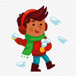 Kids Throwing Snowballs PNG Snowball Child Clipart download ...