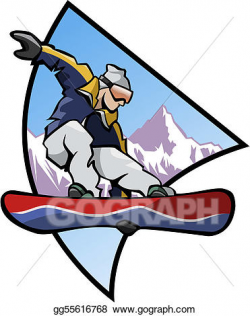 Vector Clipart - Snowboard logo - colors. Vector ...