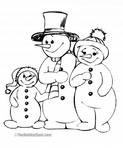 28+ Collection of Snowman Family Drawing | High quality, free ...