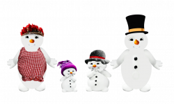 Snowman Family transparent PNG - StickPNG