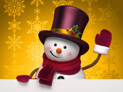 Cute Gold Background with Snowman | Gallery Yopriceville ...