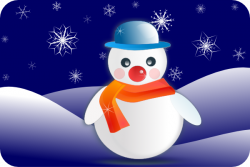 Snowman In Winter Scenery Clip Art at Clker.com - vector ...