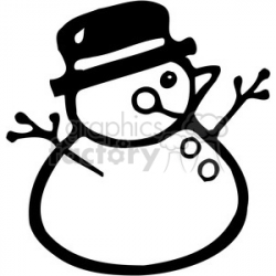 Simple-Snowman clipart. Royalty-free clipart # 387982