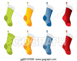Vector Illustration - Color socks collection. EPS Clipart ...