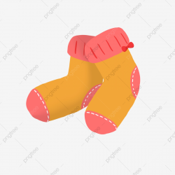 Cute Socks Orange Pink Socks Child Socks Illustration Warm ...