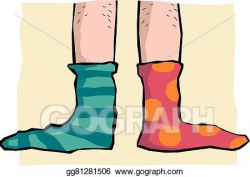 EPS Vector - Odd socks. Stock Clipart Illustration ...