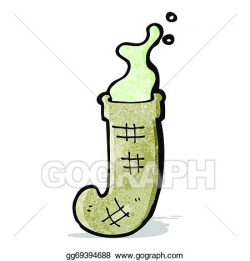 Vector Art - Cartoon smelly old sock. Clipart Drawing ...