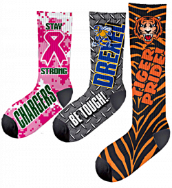 Dye Sublimated Light-Weight Crew Socks | Pro-Tuff Decals