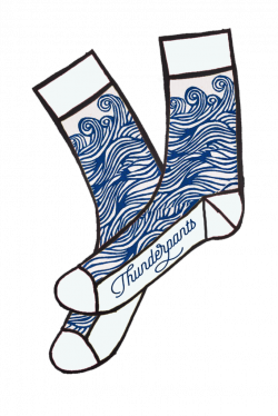 Socks Waves - large only | Thunderpants NZ