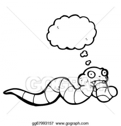 Stock Illustration - Cartoon snake with sock in mouth ...