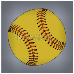 Softball In Color Graphic