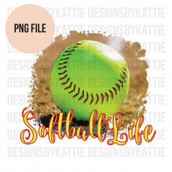 PNG Clipart Download - Softball Clipart - Softball Life Clipart - Softball  Sublimation Download - Direct to Garmet Download