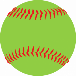 Green softball clipart