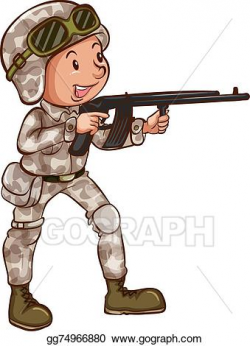 EPS Illustration - A simple drawing of a soldier. Vector ...