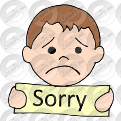 Sorry Picture for Classroom / Therapy Use - Great Sorry Clipart