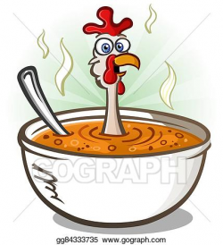 Vector Art - Chicken soup cartoon character. EPS clipart ...