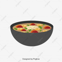 Color Cartoon Korean Vegetable Soup, Tomato, Sausage ...