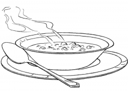 Soup Bowl Coloring Page | Kids Coloring Pages | Food ...