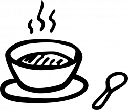 Soup Hot Bowl With A Spoon Hand Drawn Food Svg Png Icon Free ...