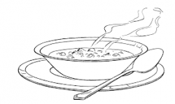 Image result for bowl of soup clipart black and white ...