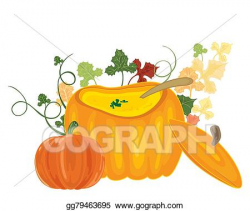 Vector Stock - Pumpkin soup bowl. Clipart Illustration ...