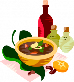 Black Bean Soup - Vector Image