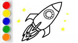 How to draw Spaceship for kids | Education video for ...