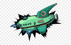 Science Fiction Clipart Crashed Spaceship - Planet Express ...