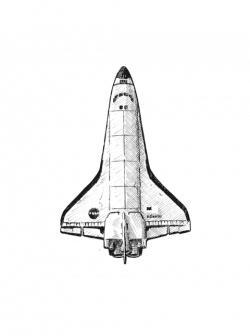 Space Shuttle black and white png - Free PNG Images | TOPpng