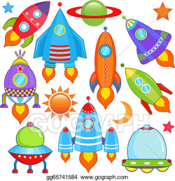 EPS Vector - Spaceship, spacecraft, rocket, ufo. Stock ...
