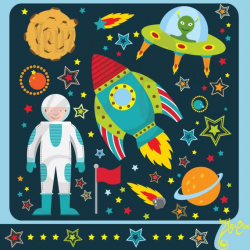 Outer space clipart: