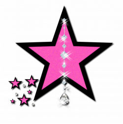 Pink And Black Stars - Sequin Glitter Transparent Clipart ...