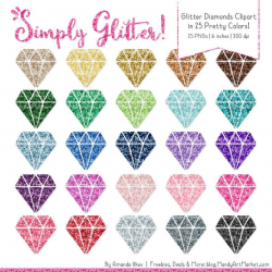 Professional Glitter Diamonds Clipart - Glitter Diamonds, Glitter Clipart,  Sparkle Diamonds, Glitter Graphics