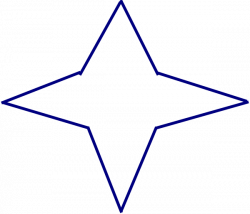 Blue Four-point Star Clip Art at Clker.com - vector clip art online ...