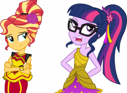 Sunset Shimmer and Twilight Sparkle by CloudyGlow on DeviantArt