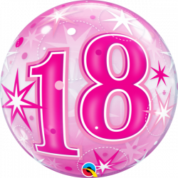 18 Pink Starburst Sparkle Balloon - Balloon Boutique
