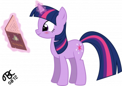 Twilight Sparkle blushes while reading by TBCroco on DeviantArt