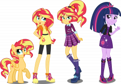 EqG AU Sunset Shimmer and Twilight Sparkle by xebck | My Little Pony ...