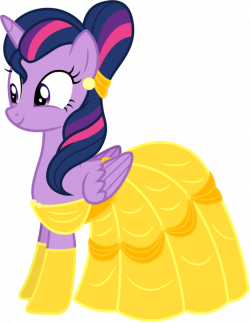 Twilight Sparkle as Belle by CloudyGlow on DeviantArt