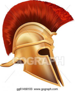 Vector Illustration - Ancient greek warrior helmet. EPS ...