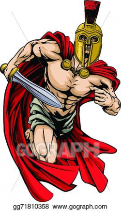 EPS Illustration - Spartan or trojan man. Vector Clipart ...
