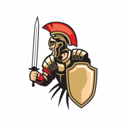 Printed vinyl Roman Soldier Warrior With Sword And Shield | Stickers ...