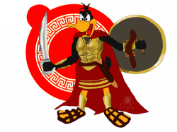 Daffy Duck: Spartan Warrior by LadyHexaKnight on DeviantArt