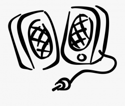 Drawing Computer Speaker - Speakers Clip Art Black And White ...