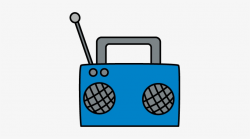 Speakers Clipart Blue - Radio Clipart Transparent PNG ...
