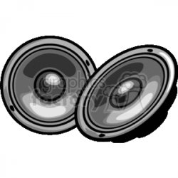two woofer speakers clipart. Royalty-free clipart # 172258