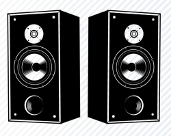 Speakers SVG Files For Cricut Silhouette -Clipart DJ Tower speakers Svg  Image Radio speakers SVG- Eps, Png ,Dxf - Clip Art loud speakers