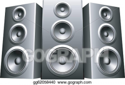 EPS Illustration - Speakers. Vector Clipart gg62058440 - GoGraph
