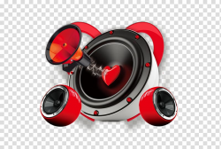 White and red 2.1 channel speaker illustration, Loudspeaker ...